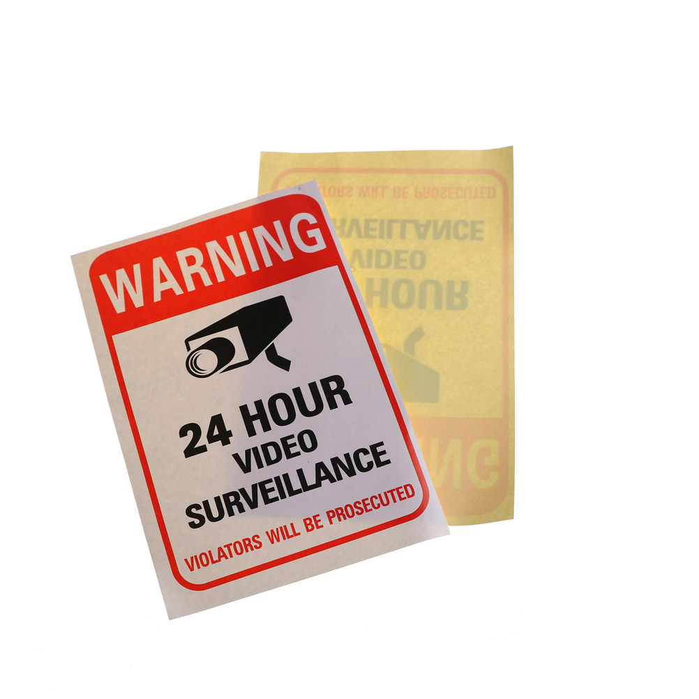 

5Pcs/lot 24H Video Camera System Warning Sign Wall Sticker Decal Surveillance Monitor Decal Public