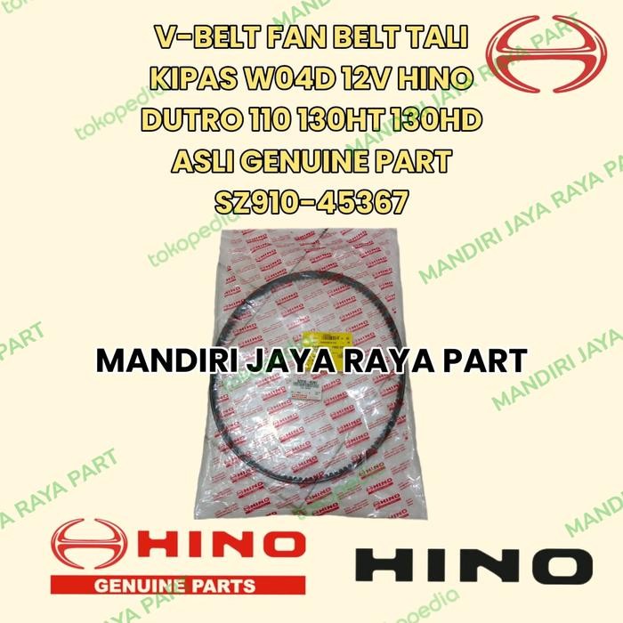 V-Belt Fan Belt Tali Kipas 12V Hino Dutro 110 130Ht 130Hd Sz910-45367