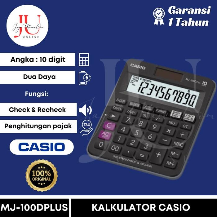 

calculator casio mj 100d plus original kode 1167