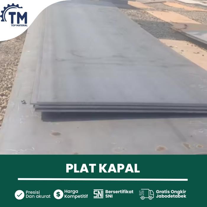 Plat Besi Kapal Tebal 5mm 6mm 8mm 10mm 12mm 15mm 16mm 25mm x 5 / 6 x 20 ft (1 / 1800 x 6mm Tabel