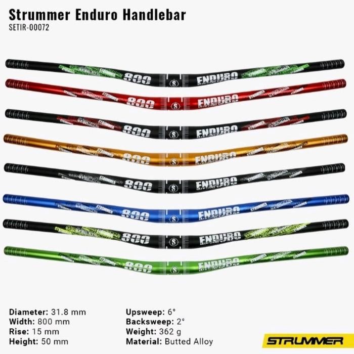 Handlebar Stang Strummer Enduro Kombi Dan Anodize Size 31.8 Sepeda Mtb