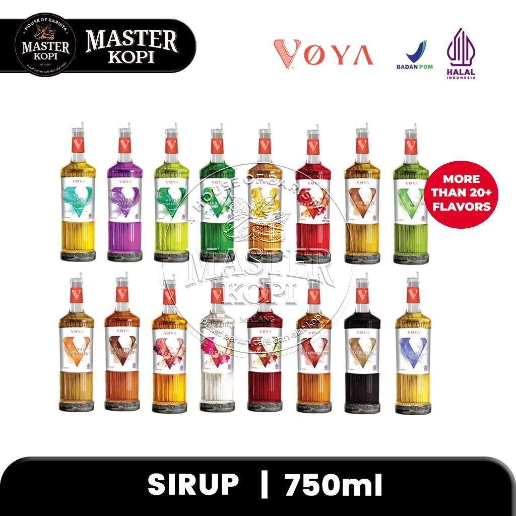 

Sirup Minuman Kafe VOYA Premium Syrup Aneka Rasa - Botol Plastik 750ml