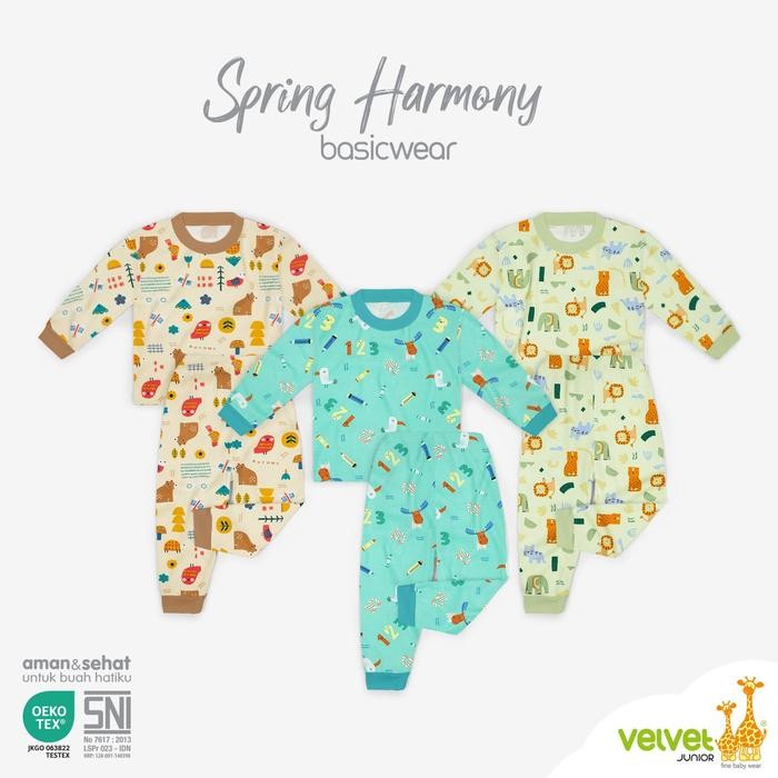 Velvet Junior Size 45678910 Piyama Bayi Velvet Baju Bayi Velvet Besar