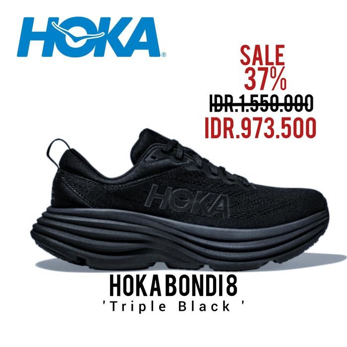 HOKA BONDI 8 TRIPLE BLACK ORIZINAL