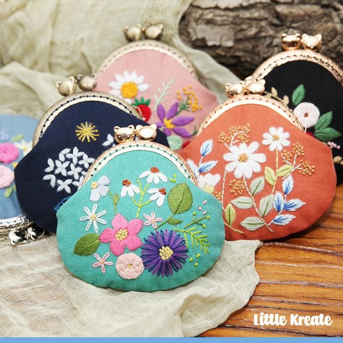 

EG#101 DIY Sulam Tas Dompet Jahit Benang / Hand Embroidery Coin Purse