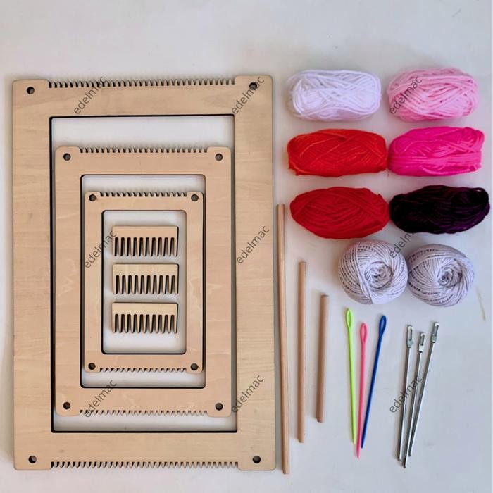 

Wooden Weaving Kit Tapestry Wall Hanging Alat Tenun Sulam Kerajinan Tangan Dekorasi Hiasan Dinding