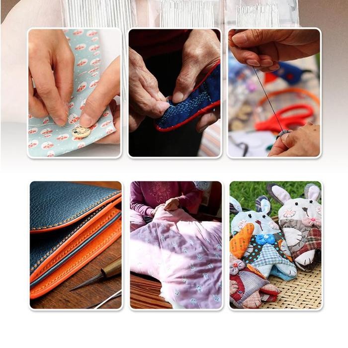 

Jarum jahit praktis set isialat bantu memasukan benang mata nenek one second needle---zjt