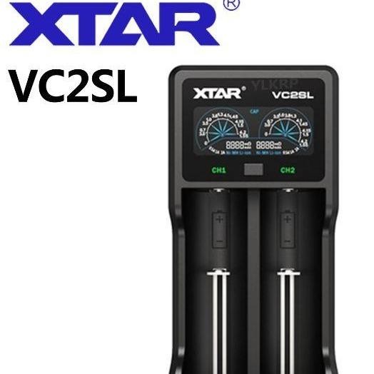 XTAR VC2SL CHARGER, PROTECTED 21700, USB C, POWER BANK FUNCTION
