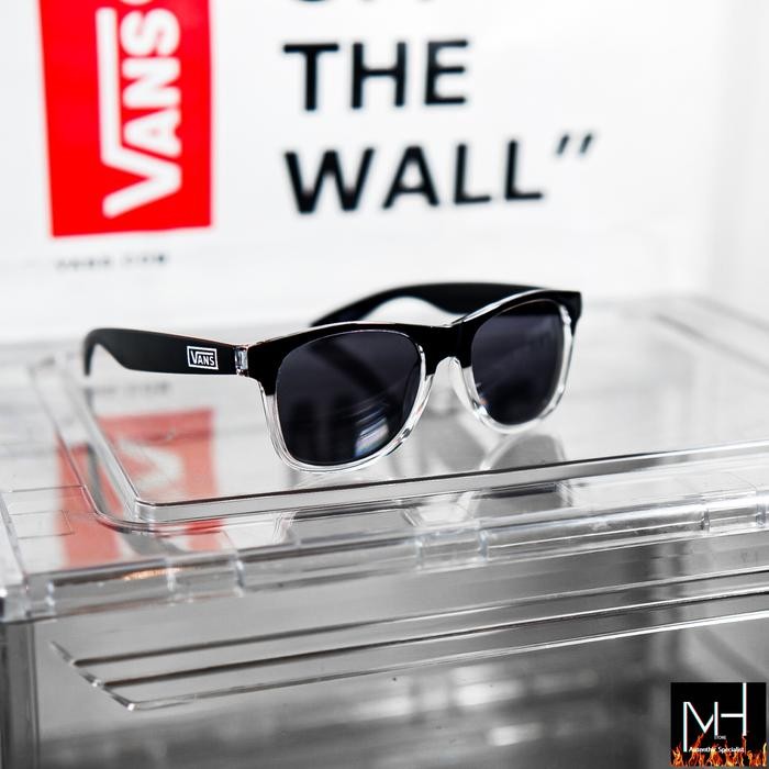 VANS SUNGLASSES SPICOLI 4 BLACK CLEAR ORIGINAL 100%