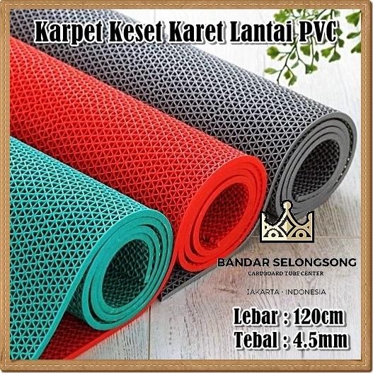 Keset Karpet Lantai PVC Anti Licin / Karpet Karet Teras Rumah Meteran