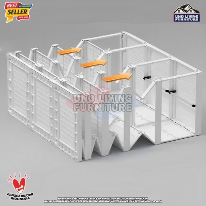 LEMARI PAKAIAN / LEMARI BAJU / LEMARI LIPAT / LEMARI PORTABLE PUTIH LEMARI LIPAT SINPAOLI