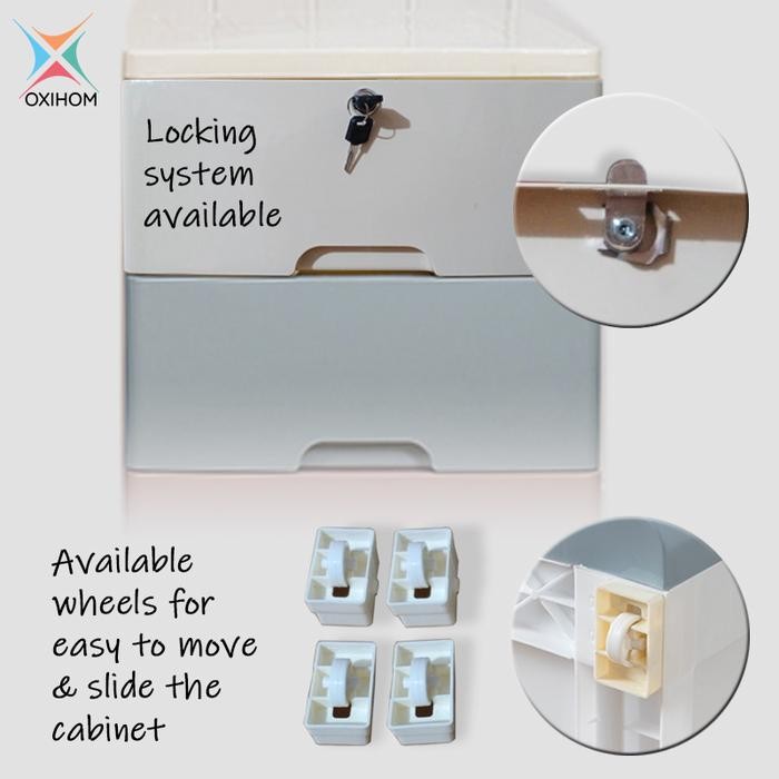 

Oxihom Lemari Plastik Lemari Pakaian Laci Plastik Kabinet Storage Cabinet Plastic Furniture