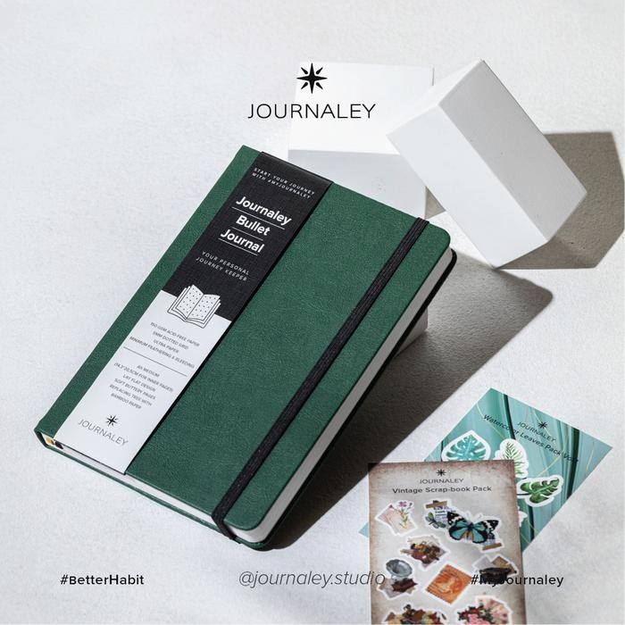 

Journaley Bullet Journal Notebook Planner A5 150 gsm Dark Viridian