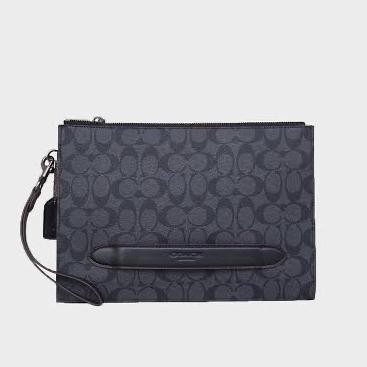 STRUCTURED POUCH IN SIGNATURE CANVAS (F73148)