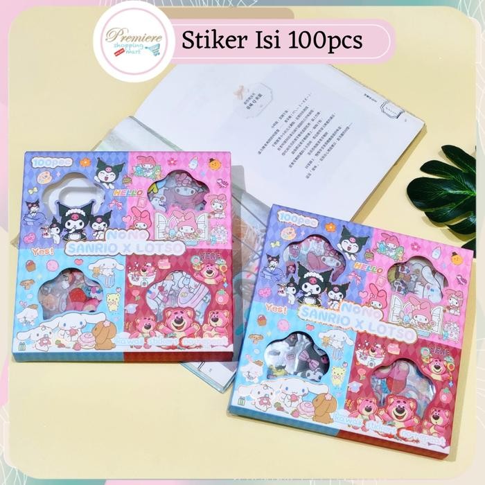 

PSM - Stiker Sanrio Lotso isi 100pcs / Stickers Nono 2D Paper Stationery Plastik