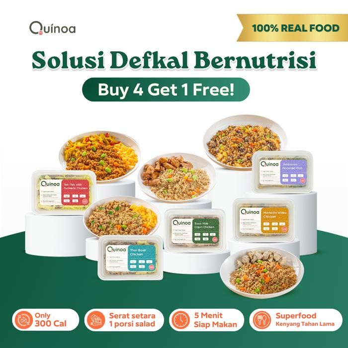 

[BUY 4 GET 1] Fit Meals High Protein Low Calorie Diet Quinoa Package