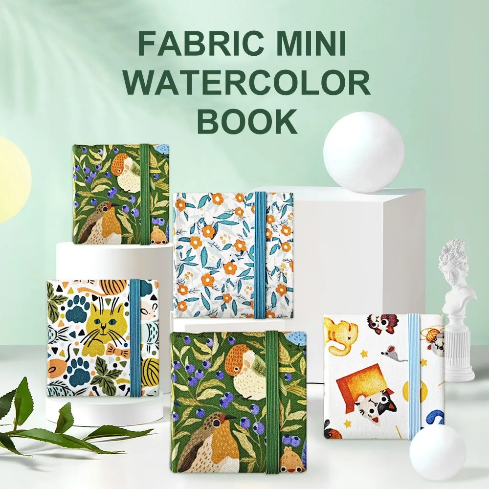 

Potentate 6x6cm Mini Drawing Notebook Sketch Book Coloring Book For Watercolor Painting 300GSM