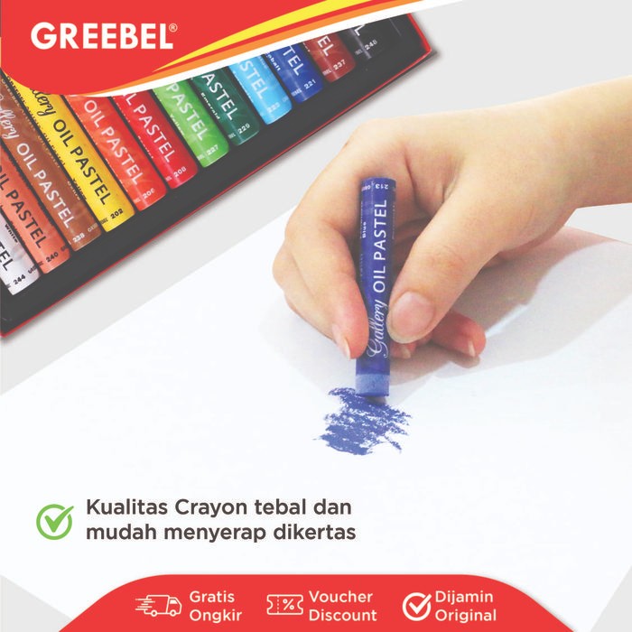 

Greebel Crayon Krayon Artist Oil Pastel (Aop 12 Warna) / Krayon Oil Pastel / Crayon Sekolah Mewarnai