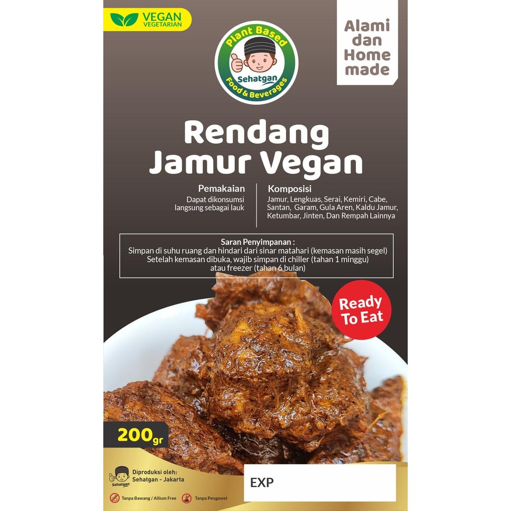 

Sehatgan Rendang Jamur Vegan Homemade Ready to eat