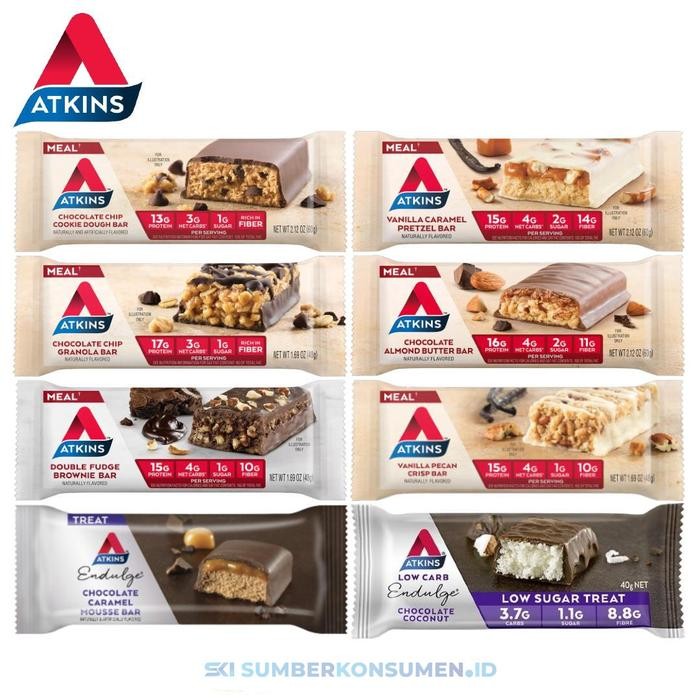 

Atkins Bar Semua Rasa / Healthy Snack Low Carb Sugar Quest Energy
