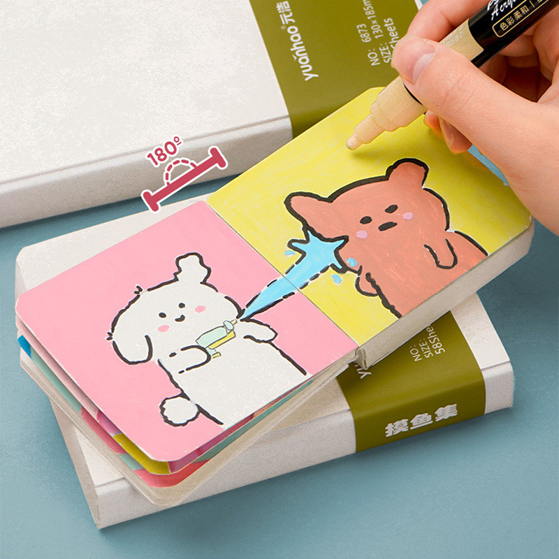 

Watercolor Thick Paper GSM 230g Pocket Sketchbook Marker Painting Paper Drawing Book Entertainment