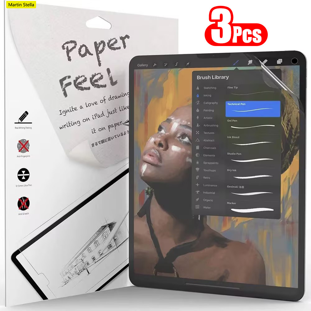 

3Pcs Paper FeelLikeScreenProtector Foripad10th 9thGeneration876 Air54Pro12.9 1110.59.7