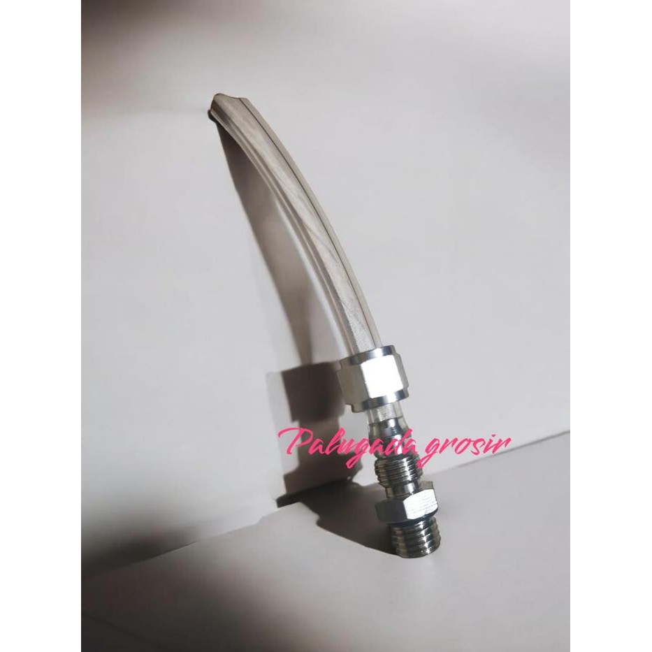 kepala adaptor kaleng isi ulang gas portable neple full stainless selang 6 mm selang 8 mm
