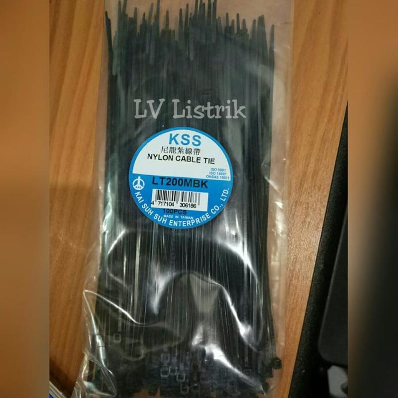 

KSS Ties 20 cm LT200MBK Kabel Ties 200 mm Tali Pengikat