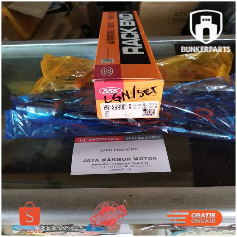 Long Tie Rod Rack End Honda Jazz GD3 City GD8 2003 2004 2007 2008 555