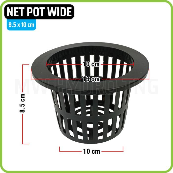 Premium Hydroponic Net Pot Wide - Netpot Hidroponik - 8.5x10 cm