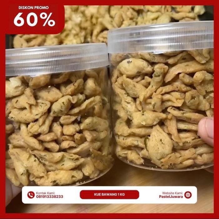 

New Kue Bawang 1 Kg by SnackJuwara Cemilan Renyah Instan