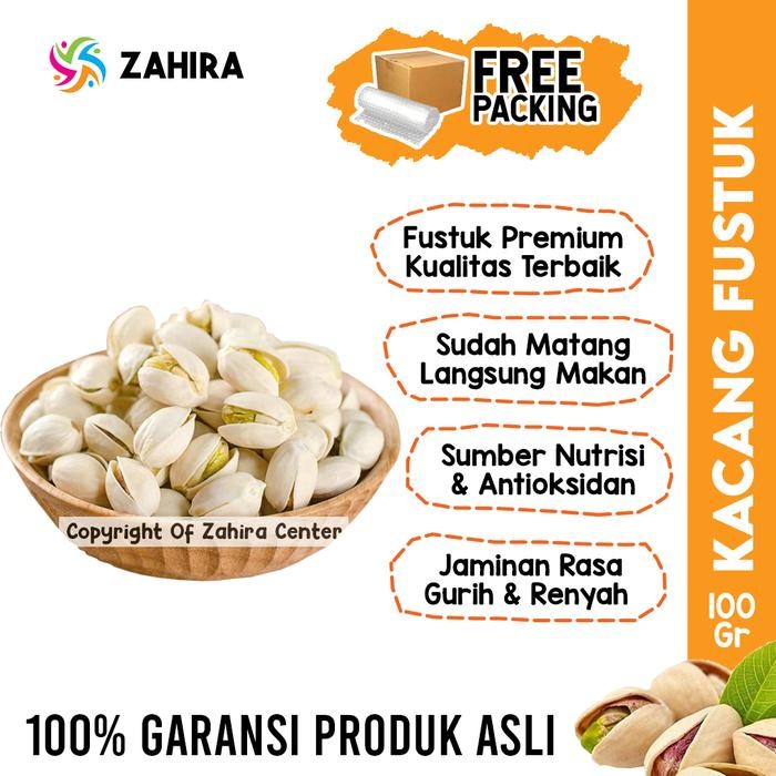 

New Kacang Pistachio Fustuk 100 Gr Khas Arab Oleh-oleh Haji Umrah Almond