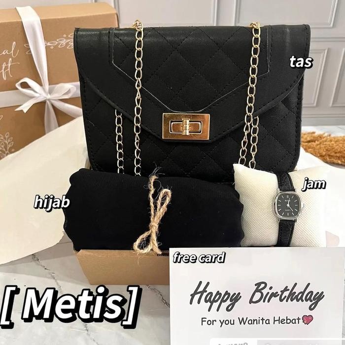 

New [H.Jam] Hampers Hijab limited edition Kado Gift Box Hadiah Jilbab Kerudung Bella Square Segi