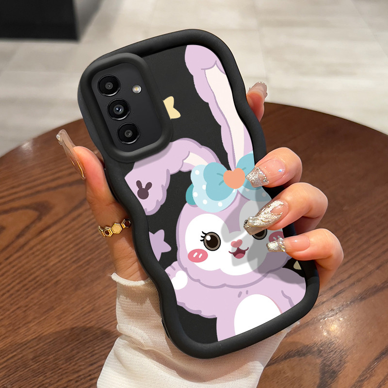 Casing HP Untuk Samsung A24 Case Kelinci ungu Softcase Scrub silikon Cesing Kesing Macaron baru Kasi