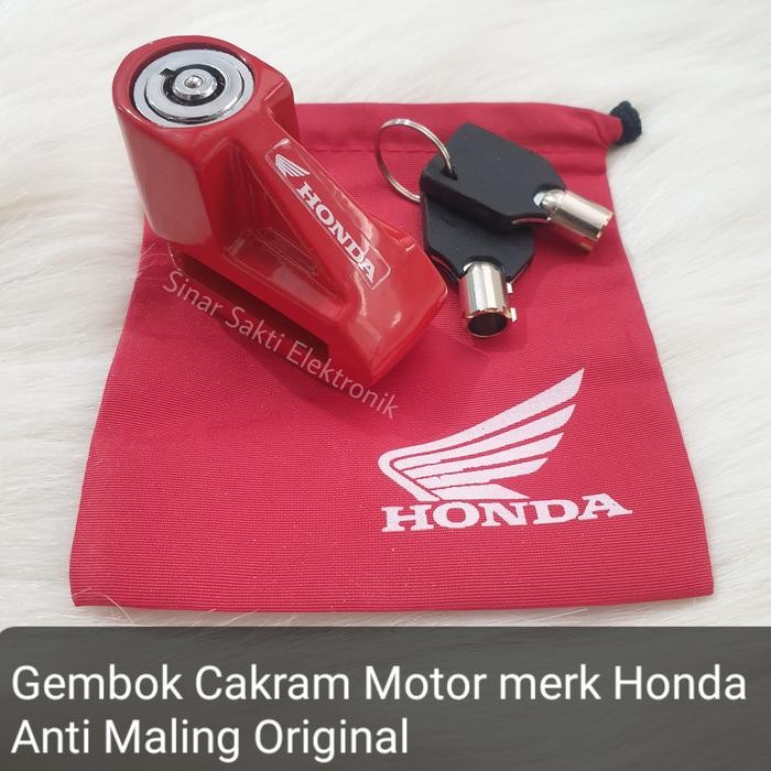 NEW Gembok Cakram Anti Maling Original AHM Honda Kunci Roda Sepeda Motor