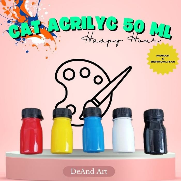 

Cat Acrylic 50ml (kanvas, plastik, tanah liat, kayu, besi dll)
