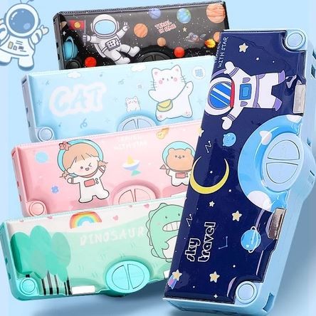 

Tempat Pensil Multifungsi - Kotak Pensil Anak Lengkap dengan Peruncing Gunting Isolasi Penghapus Penggaris