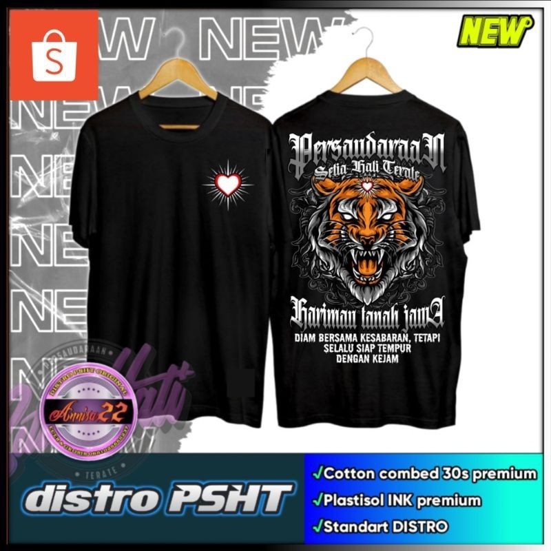 Ori KAOS PSHT HARIMAU MENANTI TANAH JAWA TERBARU (KODE B1) PANJANG