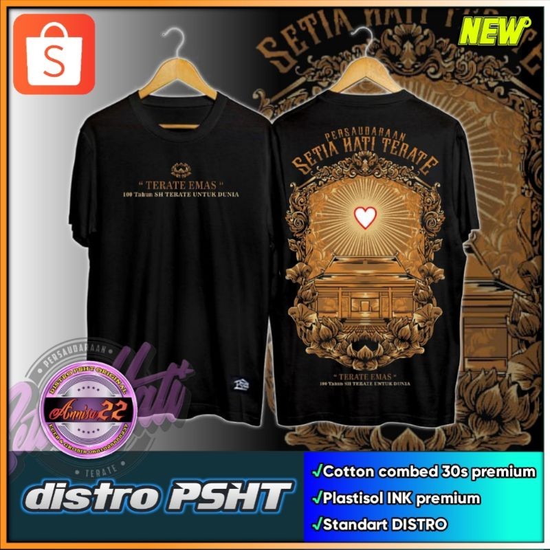 Ori KAOS PSHT TERATE EMAS ELEGAN UNTUK DUNIA (KODE A1) PANJANG