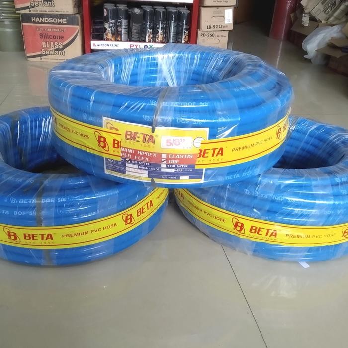 Hemat Selang Air Beta 5/8 Inch Pvc Hose Elastis Tebal 50 Meter