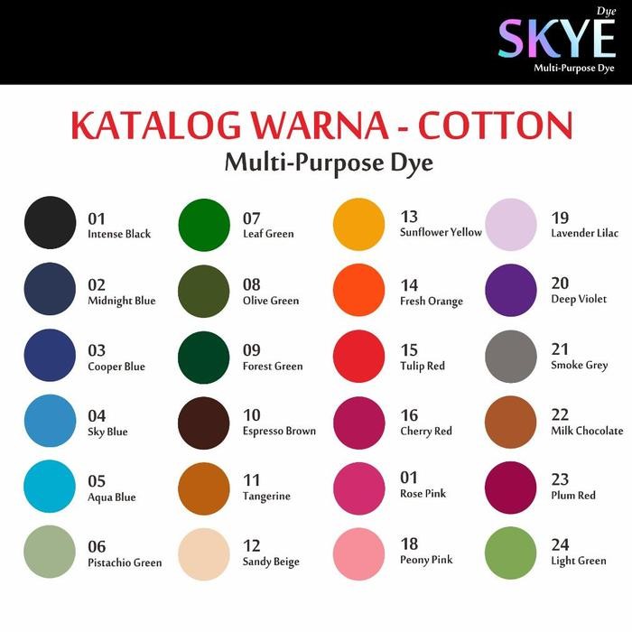 

SKYE DYE - Pewarna Pakaian - Celup Baju dan Kain Textile - Tie Dye