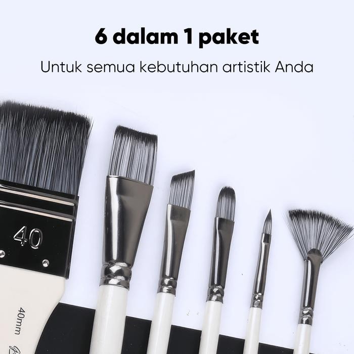 

Giorgione Paint Brush Set Nylon 6pcs/set