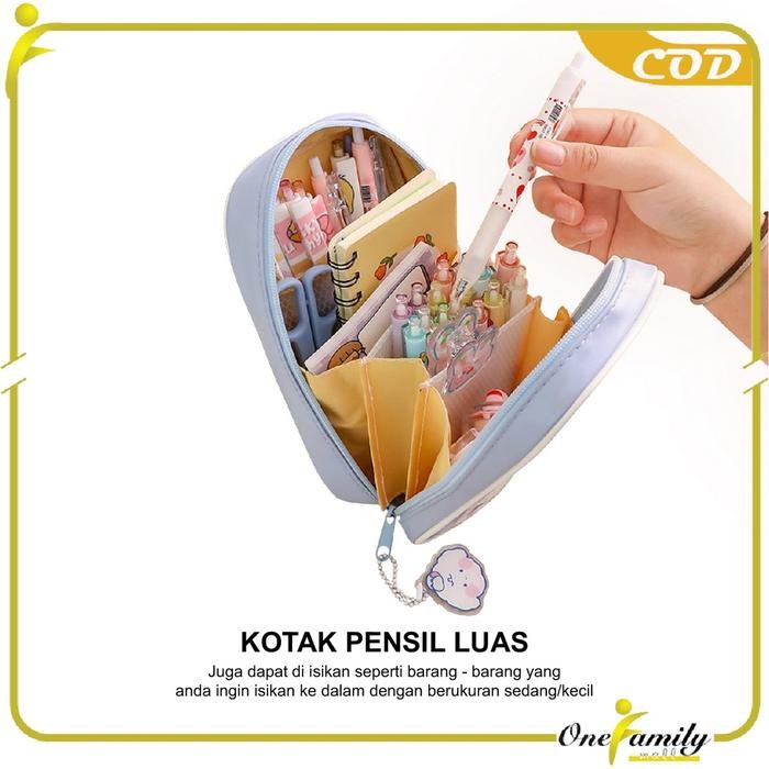 

{} Ofm A61 Tempat Pensil Anak Transparan Motif Kartun Pencil Case Multifungsi Ala Korea
