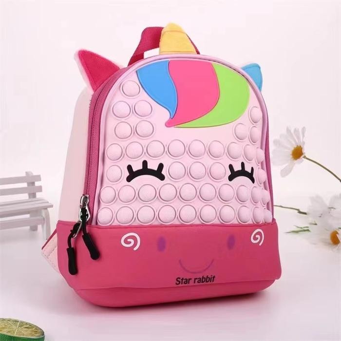 Tas Impor Ransel Anak Pop It Lucu - Tas Anak Backpack Cute