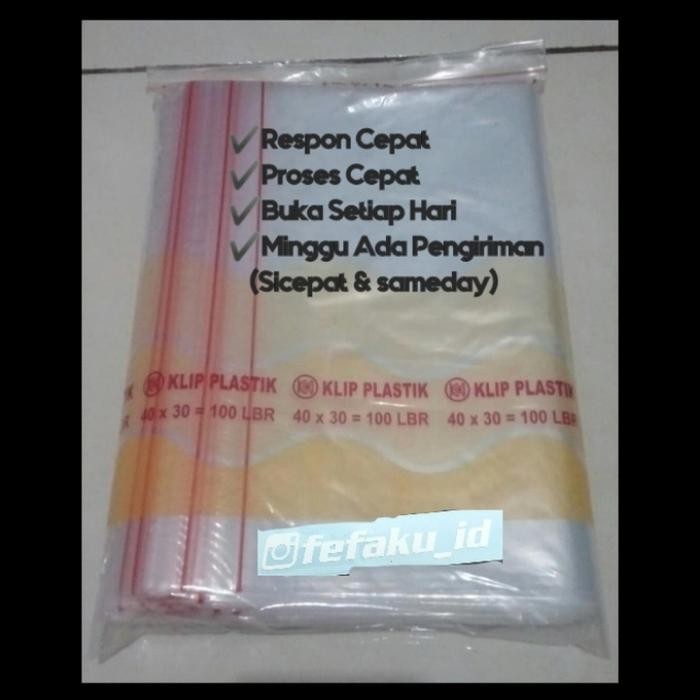 Plastik Klip ziplock 30x40 ( 30*40) satuan Kode 60