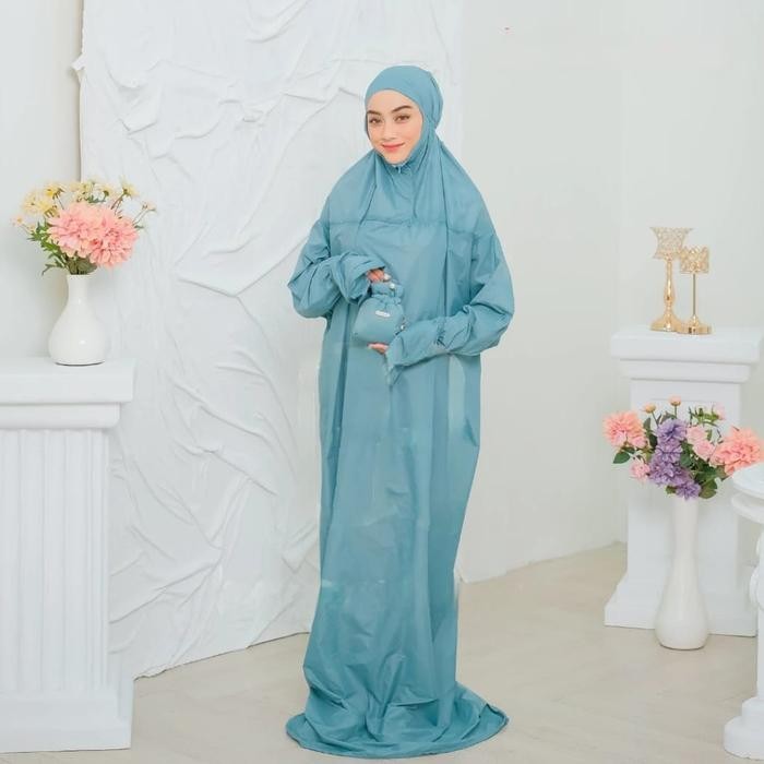 (Allthebest) Mukena Terusan Parasut Korea/Mukena Terusan parasut korea jumbo 2in1 motif