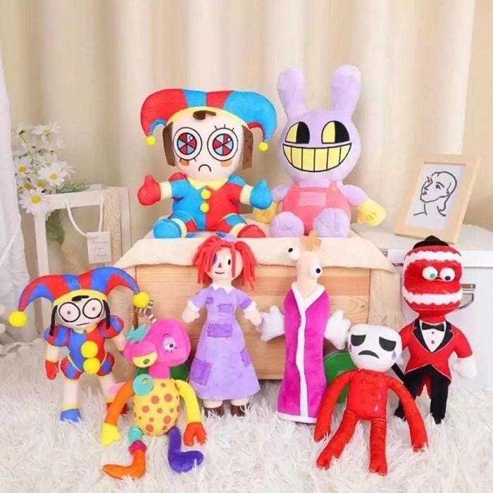 40cm Boneka Pomni Jax Digital Circus Mainan Boneka Pomni DIgital