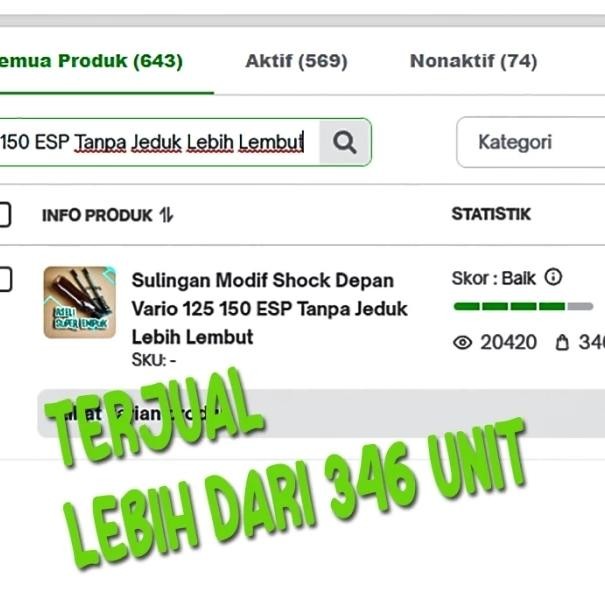 Sulingan Modif Shock Depan Vario 125 150 ESP Tanpa Jeduk Lebih Lembut