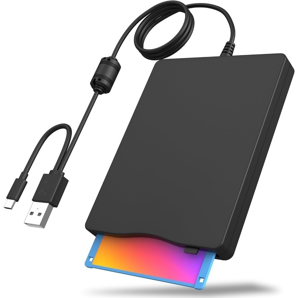 Floppy Disk Reader, 3.5inch External USB Floppy Disk Drive 1.44 MB FDD Portable Floppy Disk,