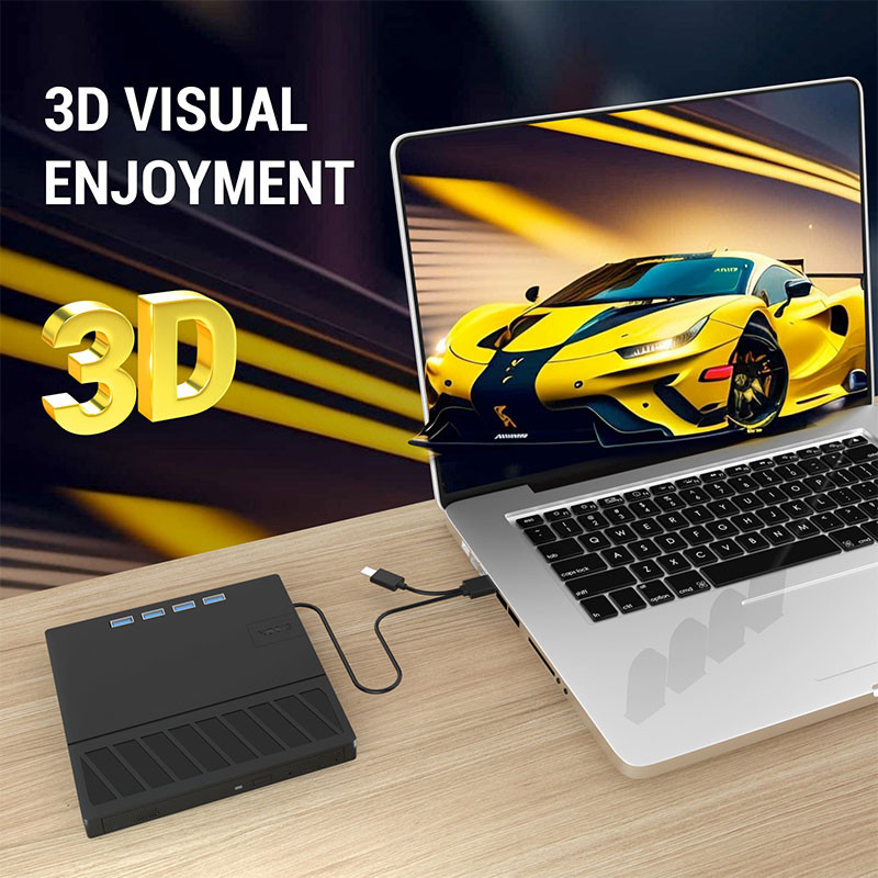 USB 3.0 Type-C Multiplication External Blu-ray Optical Drive CD/DVD/BD -/+RW Player Burner Writer